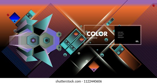 Vector colorful geometric background. Dynamic shapes layout composition for banner and poster in Eps10.