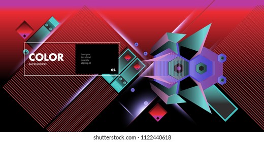 Vector colorful geometric background. Dynamic shapes layout composition for banner and poster in Eps10.