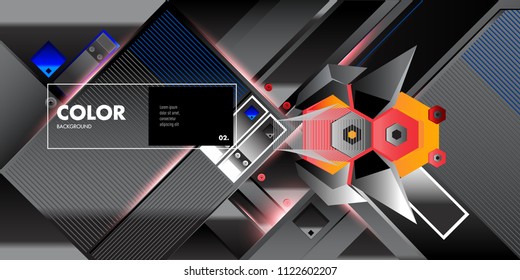 Vector colorful geometric background. Dynamic shapes layout composition for banner and poster in Eps10.
