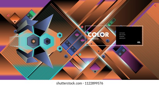 Vector colorful geometric background. Dynamic shapes layout composition for banner and poster in Eps10.