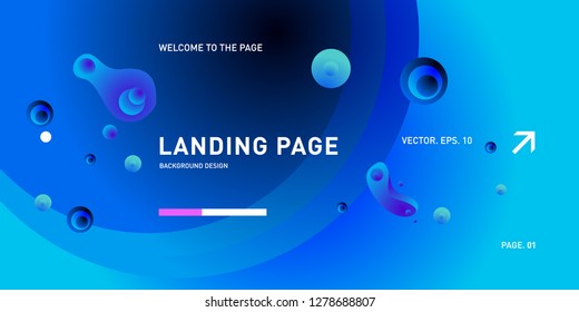 Vector Colorful Geometric Background. Fluid Shapes Composition for Landing Page in Eps10.