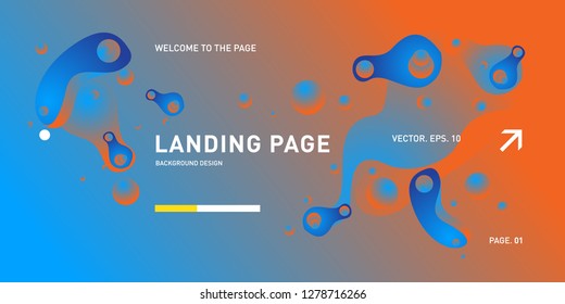 Vector Colorful Geometric Background. Fluid Shapes Composition for Landing Page in Eps10.