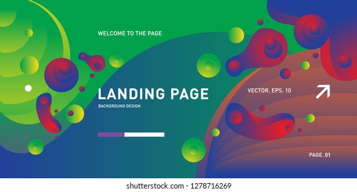 Vector Colorful Geometric Background. Fluid Shapes Composition for Landing Page in Eps10.