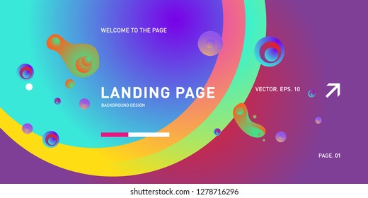 Vector Colorful Geometric Background. Fluid Shapes Composition for Landing Page in Eps10.
