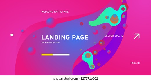 Vector Colorful Geometric Background. Fluid Shapes Composition for Landing Page in Eps10.