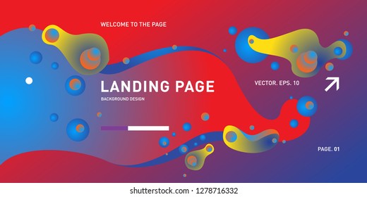 Vector Colorful Geometric Background. Fluid Shapes Composition for Landing Page in Eps10.