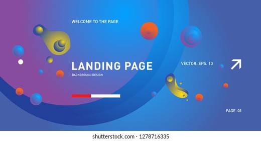 Vector Colorful Geometric Background. Fluid Shapes Composition for Landing Page in Eps10.