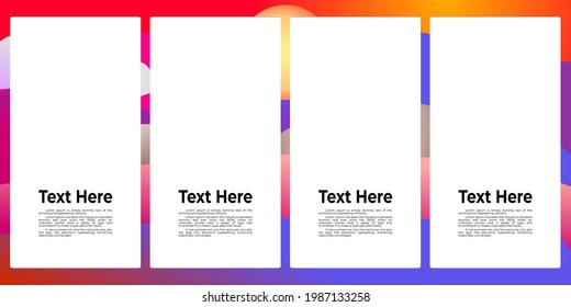 Marco de curva geométrica de color vectorial y fondo de borde para el verano