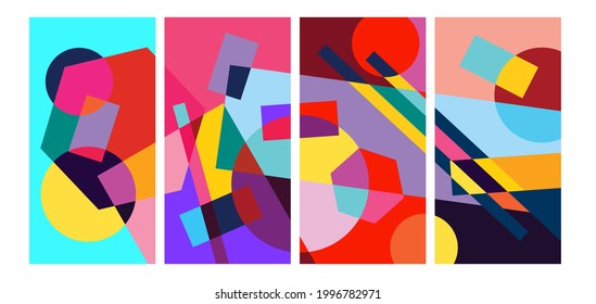 Vector colorful geometric liquid abstract background pattern for social media template