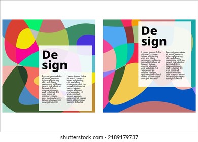Vector colorful geometric liquid abstract background pattern for social media template