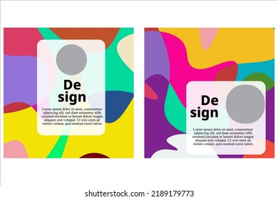 Vector colorful geometric liquid abstract background pattern for social media template