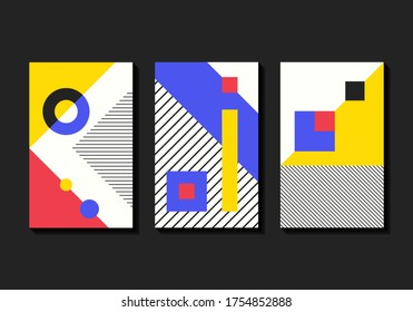 colección de fondo de color vectorial geométrico sobre fondo blanco para banner y publicación de folletos