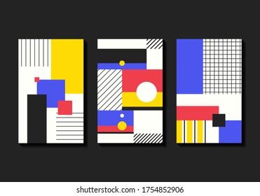 colección de fondo de color vectorial geométrico sobre fondo blanco para banner y publicación de folletos