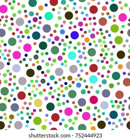 Vector colorful geometric seamless pattern on white background