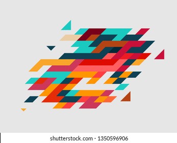 Vector colorful geometric for text Modern Art graphics for hipsters . Dynamic frame stylish geometric black background with colorful. Element for design business cards, invitations, gift cards, 