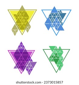 Vector colorful geometric traingle background.