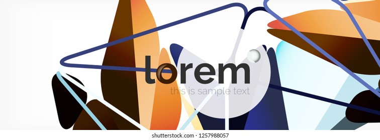 Fondo de triángulo geométrico de color vectorial, diseño de pancarta de cristal, plantilla moderna con formas triangulares sobre fondo claro