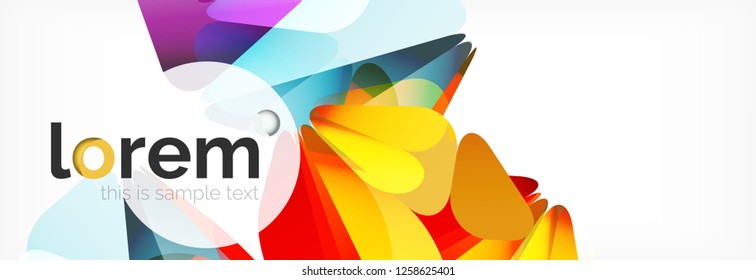 Fondo de triángulo geométrico de color vectorial, diseño de pancarta de cristal, plantilla moderna con formas triangulares sobre fondo claro