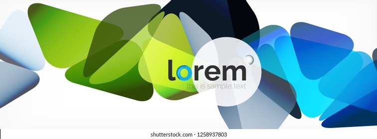 Vector colorful geometric triangle background, crystal banner design, modern template with triangular shapes on light backdrop