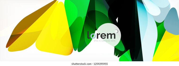 Fondo de triángulo geométrico de color vectorial, diseño de pancarta de cristal, plantilla moderna con formas triangulares sobre fondo claro