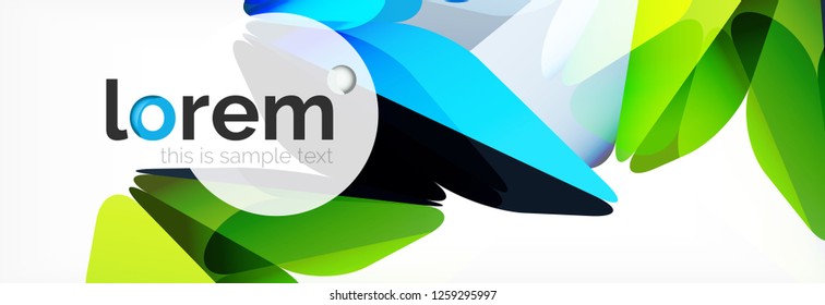 Vektorbunter, geometrischer dreieckiger Hintergrund, Kristallbanner-Design, moderne Vorlage mit dreieckigen Formen auf hellem Hintergrund