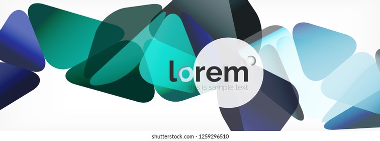 Fondo de triángulo geométrico de color vectorial, diseño de pancarta de cristal, plantilla moderna con formas triangulares sobre fondo claro