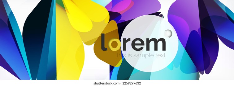 Fondo de triángulo geométrico de color vectorial, diseño de pancarta de cristal, plantilla moderna con formas triangulares sobre fondo claro