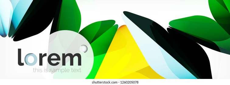 Vector colorful geometric triangle background, crystal banner design, modern template with triangular shapes on light backdrop