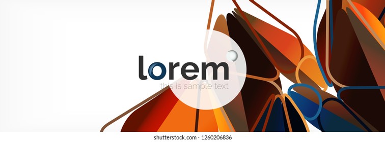 Vector colorful geometric triangle background, crystal banner design, modern template with triangular shapes on light backdrop