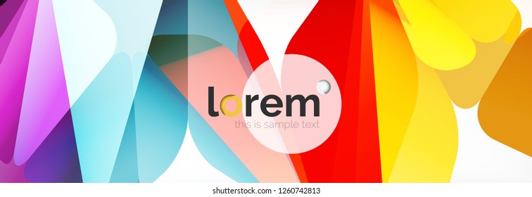 Fondo de triángulo geométrico de color vectorial, diseño de pancarta de cristal, plantilla moderna con formas triangulares sobre fondo claro