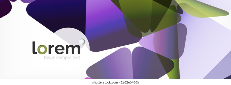 Fondo de triángulo geométrico de color vectorial, diseño de pancarta de cristal, plantilla moderna con formas triangulares sobre fondo claro