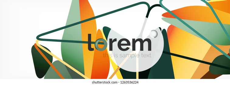 Vector colorful geometric triangle background, crystal banner design, modern template with triangular shapes on light backdrop