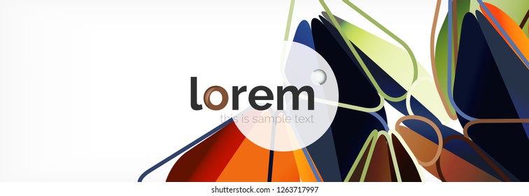 Fondo de triángulo geométrico de color vectorial, diseño de pancarta de cristal, plantilla moderna con formas triangulares sobre fondo claro