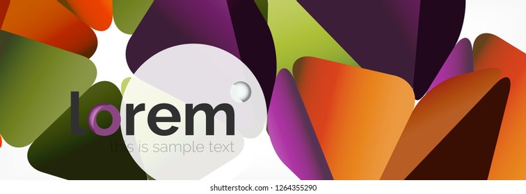 Fondo de triángulo geométrico de color vectorial, diseño de pancarta de cristal, plantilla moderna con formas triangulares sobre fondo claro