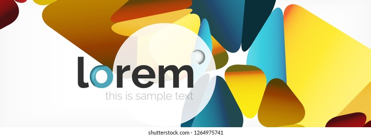 Fondo de triángulo geométrico de color vectorial, diseño de pancarta de cristal, plantilla moderna con formas triangulares sobre fondo claro