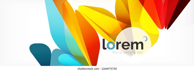 Fondo de triángulo geométrico de color vectorial, diseño de pancarta de cristal, plantilla moderna con formas triangulares sobre fondo claro