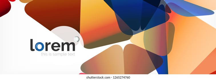Fondo de triángulo geométrico de color vectorial, diseño de pancarta de cristal, plantilla moderna con formas triangulares sobre fondo claro