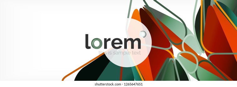 Fondo de triángulo geométrico de color vectorial, diseño de pancarta de cristal, plantilla moderna con formas triangulares sobre fondo claro