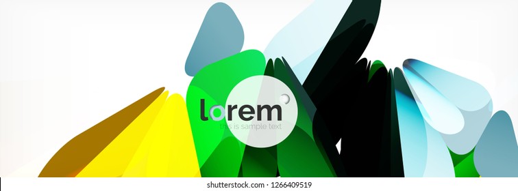 Vector colorful geometric triangle background, crystal banner design, modern template with triangular shapes on light backdrop