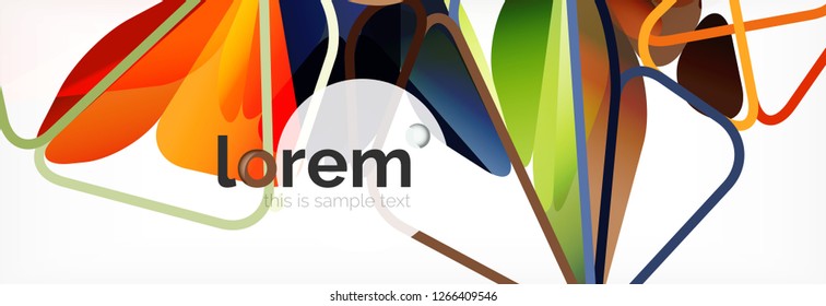 Fondo de triángulo geométrico de color vectorial, diseño de pancarta de cristal, plantilla moderna con formas triangulares sobre fondo claro
