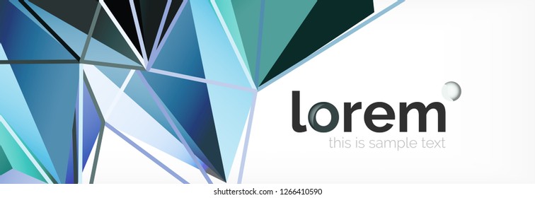 Fondo de triángulo geométrico de color vectorial, diseño de pancarta de cristal, plantilla moderna con formas triangulares sobre fondo claro