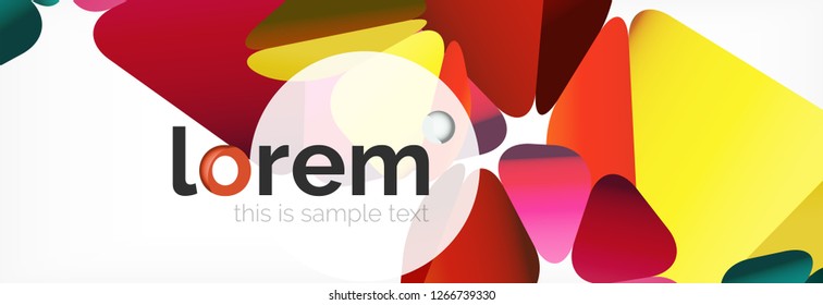 Fondo de triángulo geométrico de color vectorial, diseño de pancarta de cristal, plantilla moderna con formas triangulares sobre fondo claro
