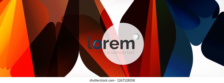 Fondo de triángulo geométrico de color vectorial, diseño de pancarta de cristal, plantilla moderna con formas triangulares sobre fondo claro
