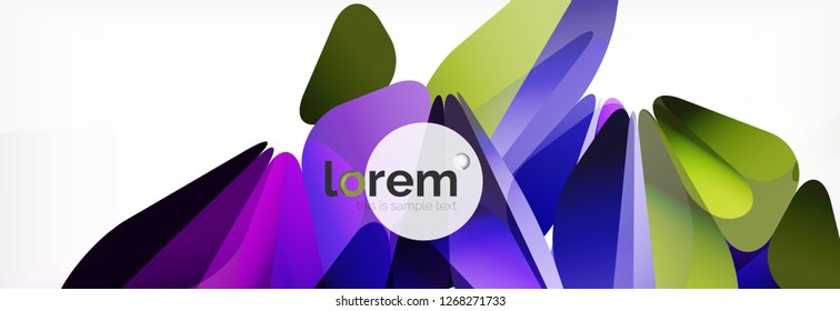 Fondo de triángulo geométrico de color vectorial, diseño de pancarta de cristal, plantilla moderna con formas triangulares sobre fondo claro