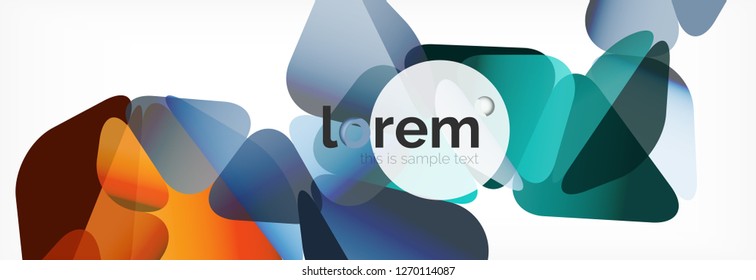 Vector colorful geometric triangle background, crystal banner design, modern template with triangular shapes on light backdrop