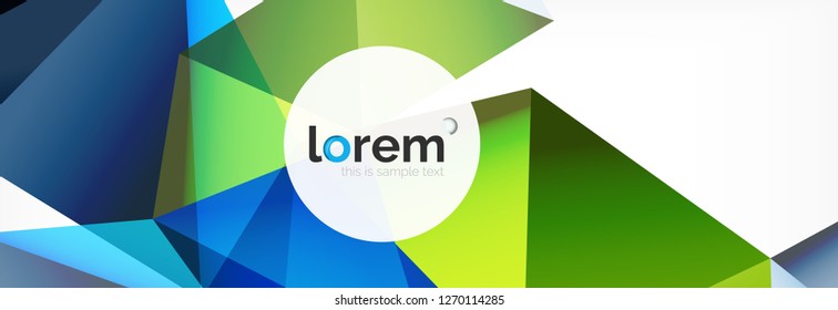 Fondo de triángulo geométrico de color vectorial, diseño de pancarta de cristal, plantilla moderna con formas triangulares sobre fondo claro