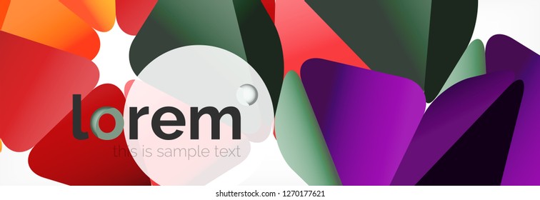 Fondo de triángulo geométrico de color vectorial, diseño de pancarta de cristal, plantilla moderna con formas triangulares sobre fondo claro