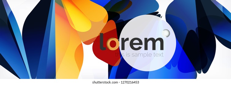 Vektorbunter, geometrischer dreieckiger Hintergrund, Kristallbanner-Design, moderne Vorlage mit dreieckigen Formen auf hellem Hintergrund