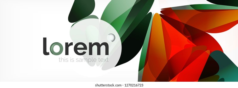 Fondo de triángulo geométrico de color vectorial, diseño de pancarta de cristal, plantilla moderna con formas triangulares sobre fondo claro