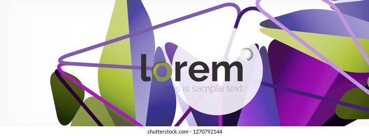 Fondo de triángulo geométrico de color vectorial, diseño de pancarta de cristal, plantilla moderna con formas triangulares sobre fondo claro